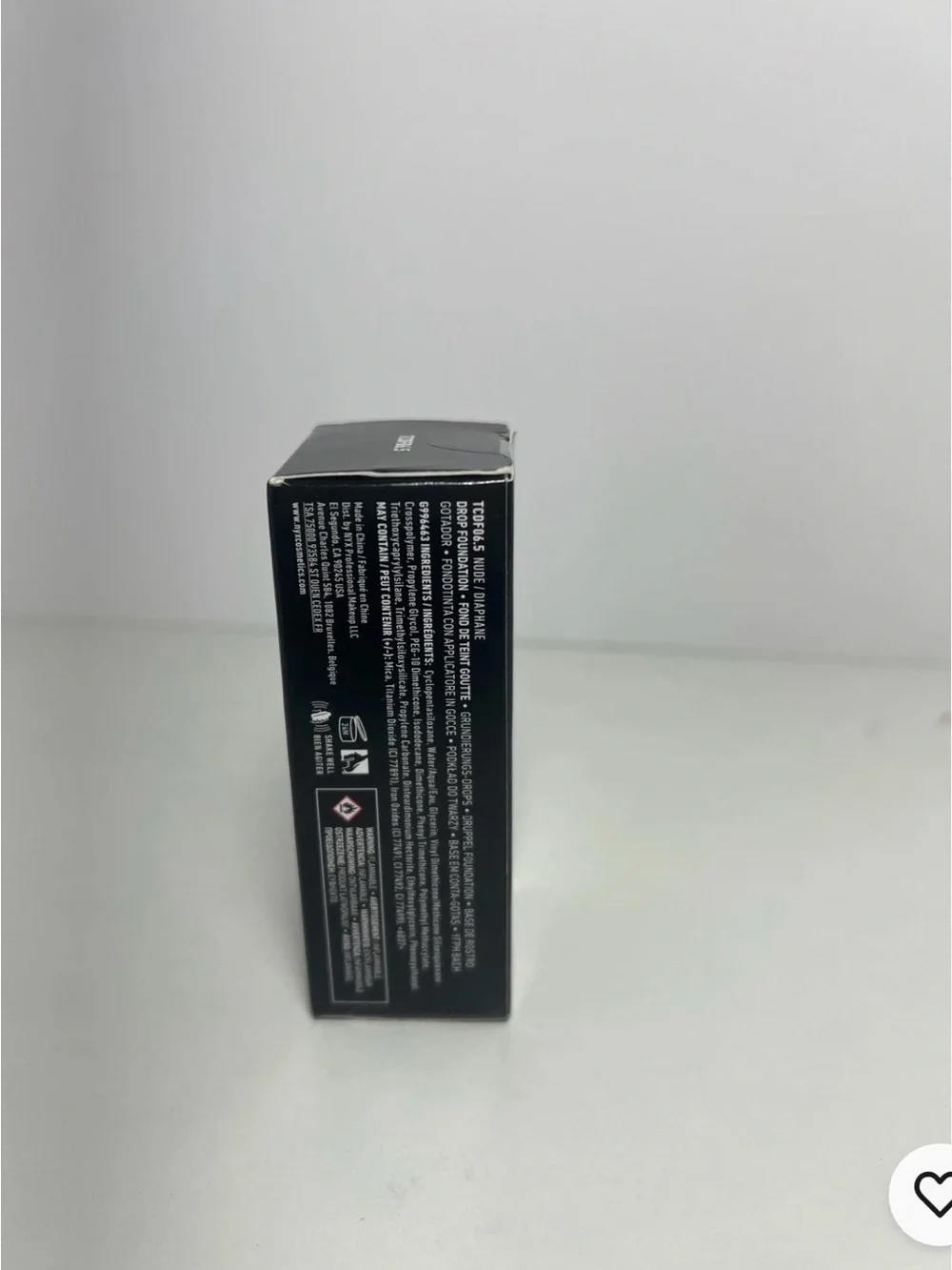 NYX Total Control Drop Liquid Foundation  TCDF06.5 Nude  0.43 fl oz New (B2-1)